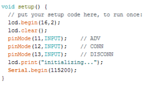 Arduino setup