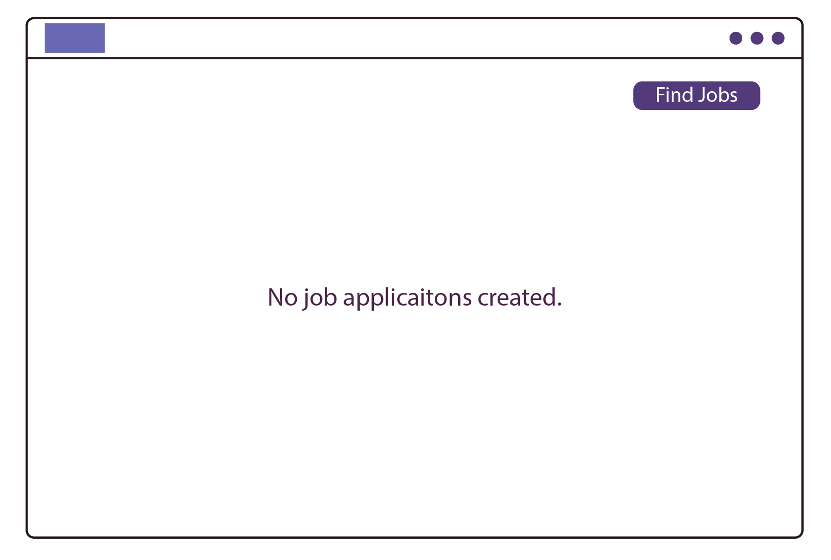 No job applications created 