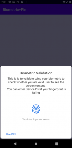 Biometric without PIN option