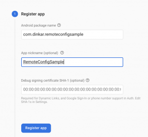 Register app